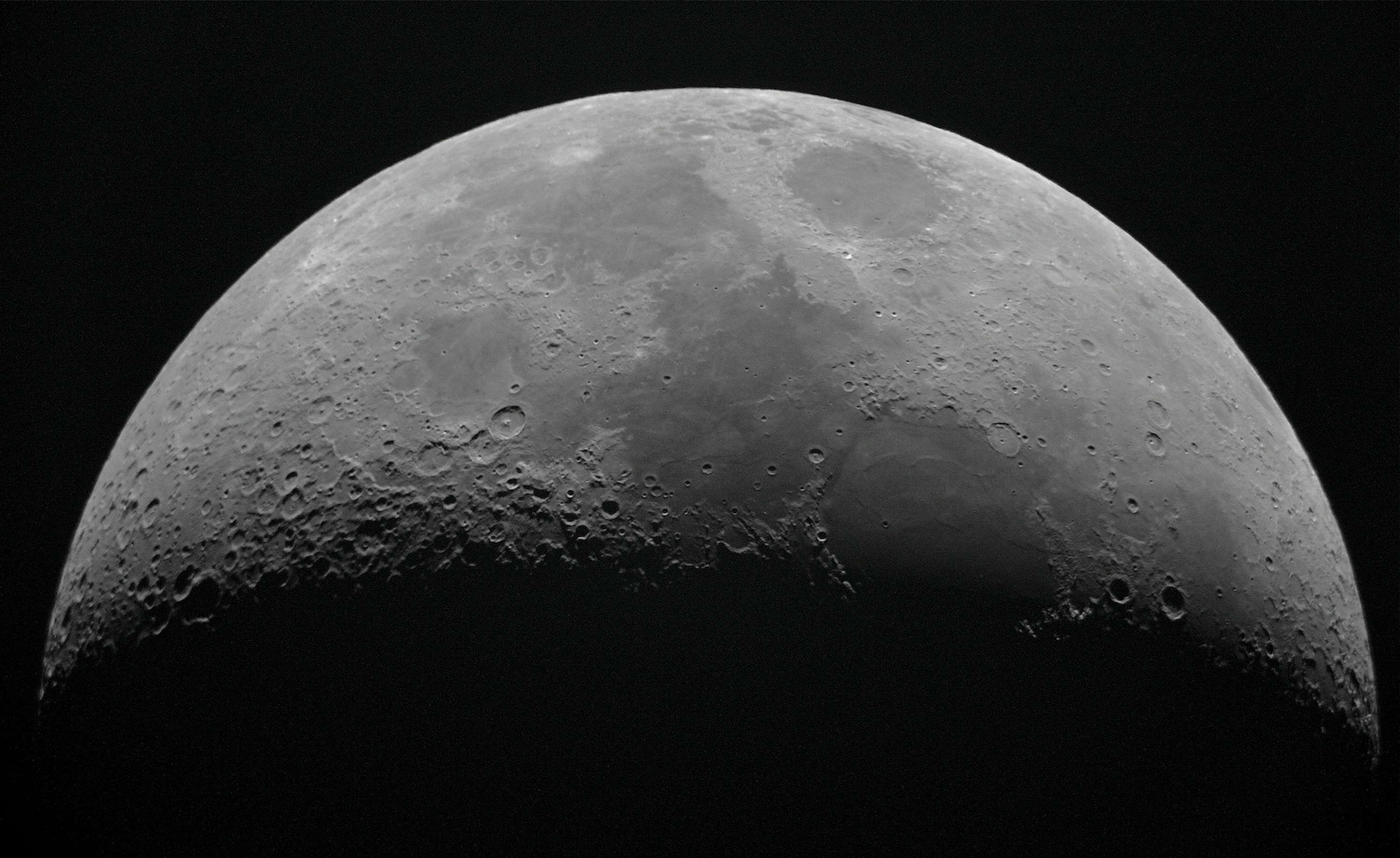 Moon view through a telescope