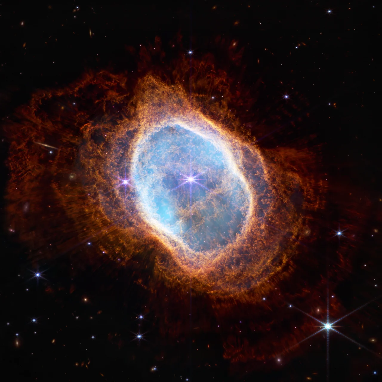 A stunning image of a nebula captured through a telescope, perfect for astrophotography enthusiasts.